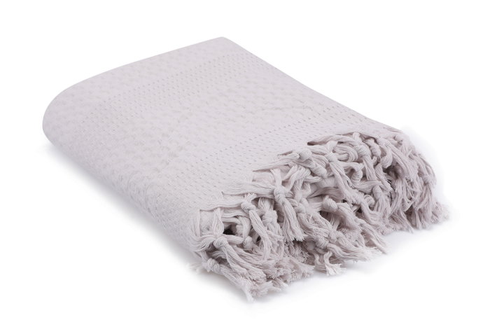 L'essentiel linge de maison Sábana doble de piqué Gris claro